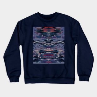 The Swim- Decorative Abstract Mixed Media Crewneck Sweatshirt